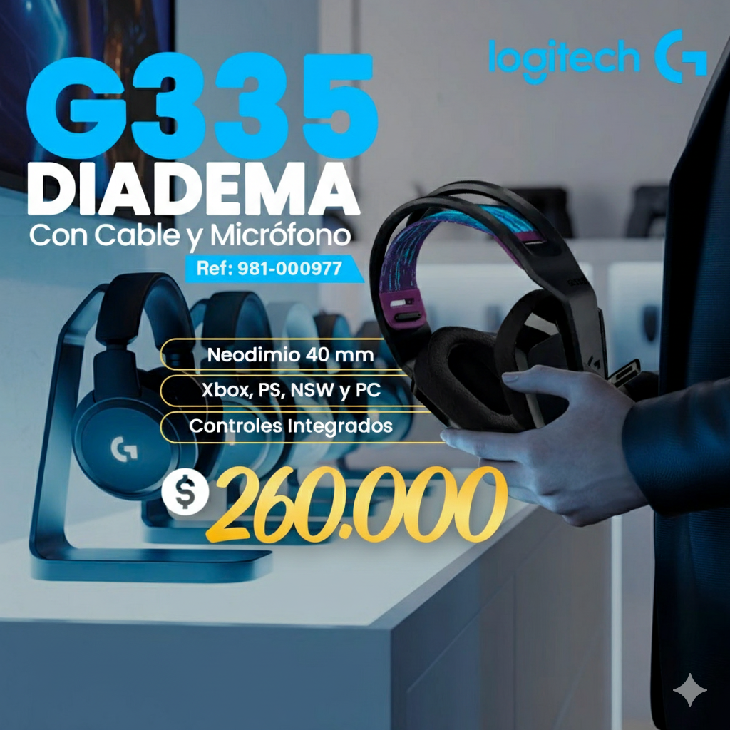 Diademas Logitech G335