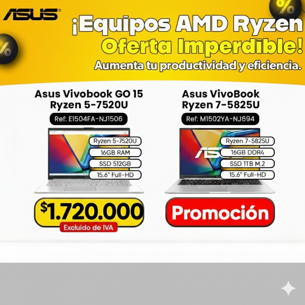 Portatiles Asus Ryzen